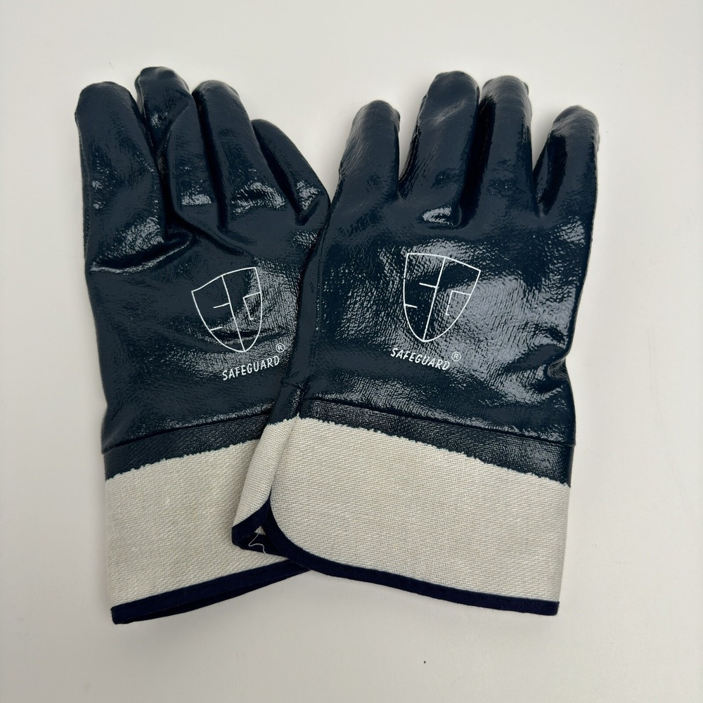 Safeguard Dark Bluish Green PVC Glove Safety Cuff For Garbage Pick Up and Oil